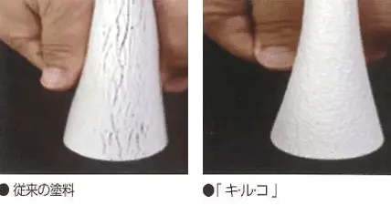 従来の塗料と「キルコ」の比較
